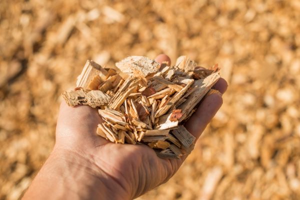 Wood Chips Spreading in Leander