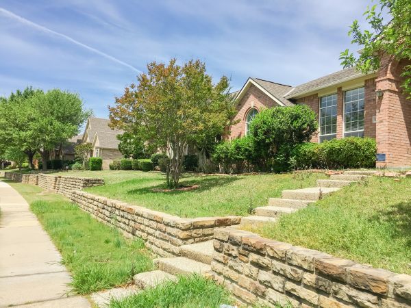 Sloped Yard Landscaping in Leander