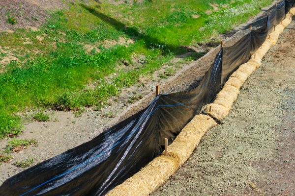 Straw Wattle Installation in Leander